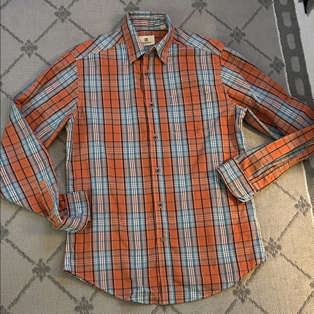 Life Khaki Men's Plaid Button-Down Shirt